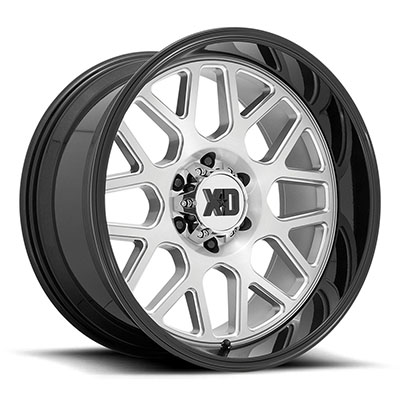 XD Wheels XD849 Grenade 2, 20x9 with 8 on 6.5 Bolt Pattern - Milled / Black - XD84929080500